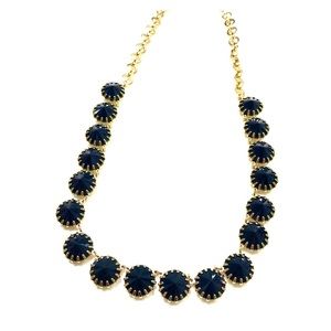 Jcrew navy blue and gold necklace